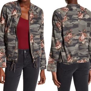 Democracy Floral Camo Bomber Jacket